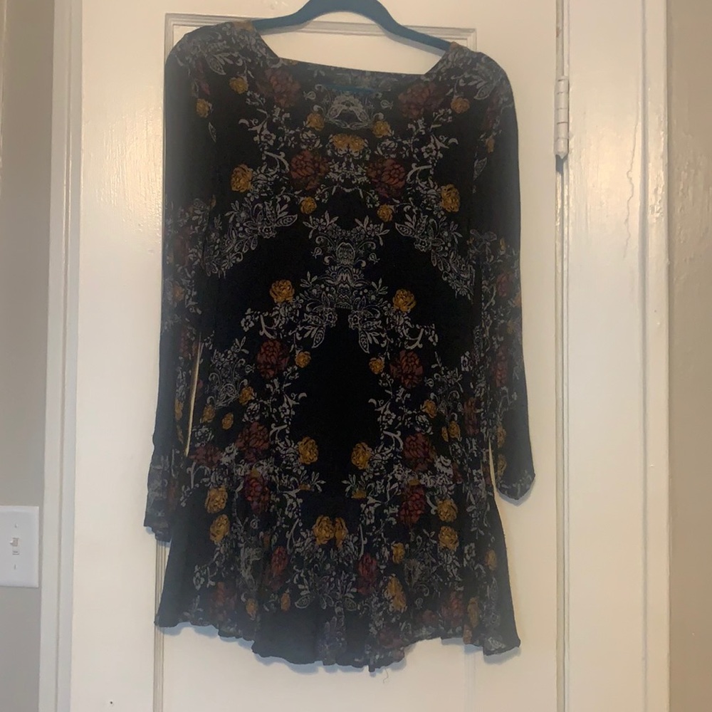 Free People long sleeve backless tunic
